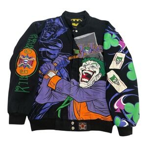 Vintage Joker Nascar JH Design Jacket Med Large Rare Mens Embroidered Comic